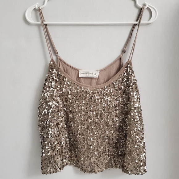 Abercrombie & Fitch Tops - Abercrombie & Fitch sequen crop top size M